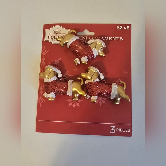 Mini Puppy Dog Christmas Ornaments, 3 Piece *Read Details - Picture 1 of 16